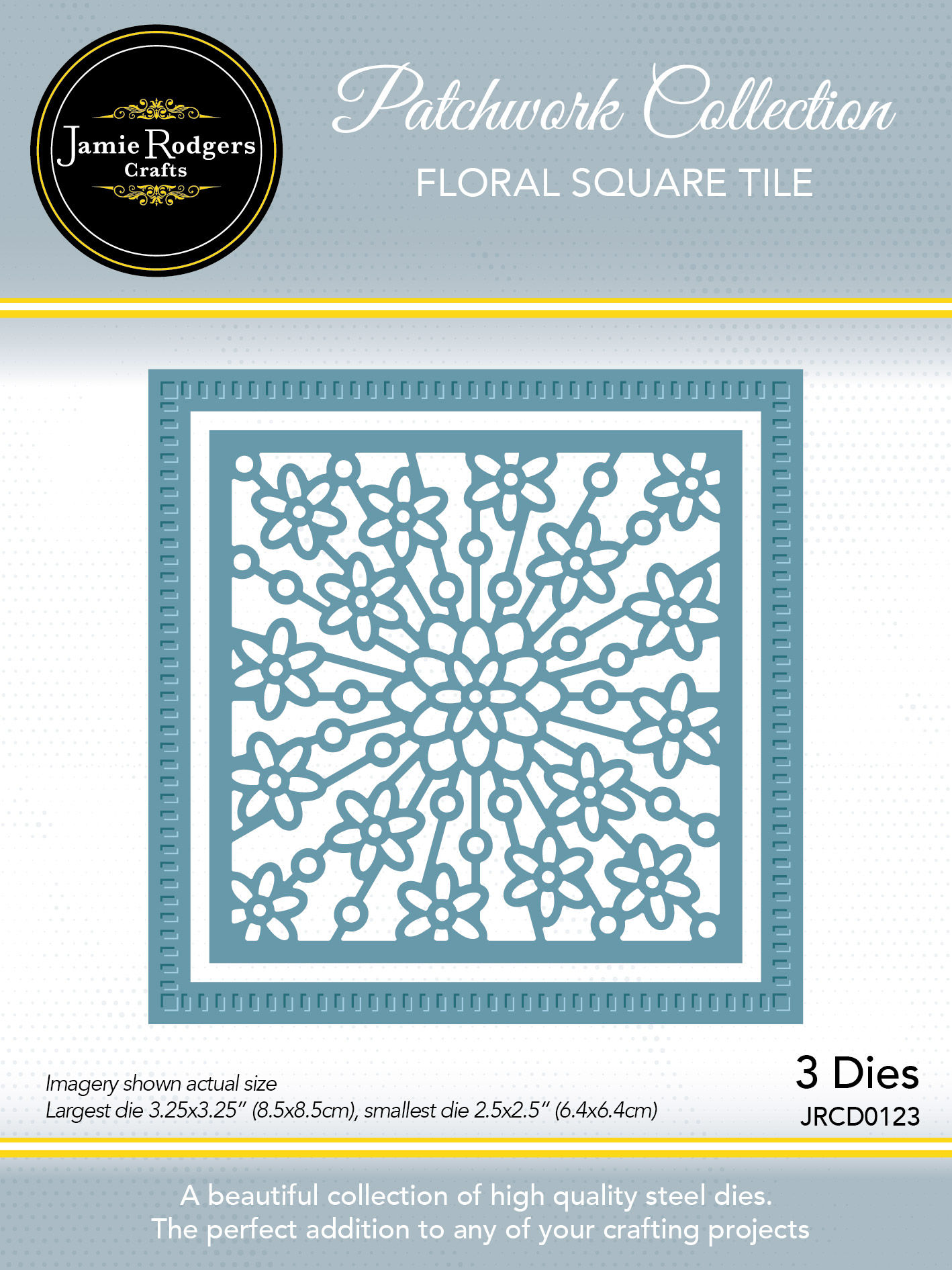 Floral Square Tile Die Set - Patchwork Collection by Jamie Rodgers Crafts