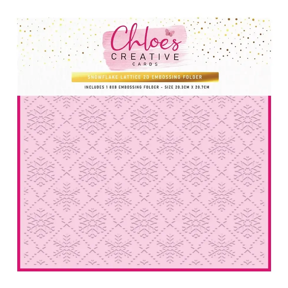 Snowflake Lattice - 8x8 Embossing Folder  By Chloe's Creative Card - Craftmania Stock Photo 1