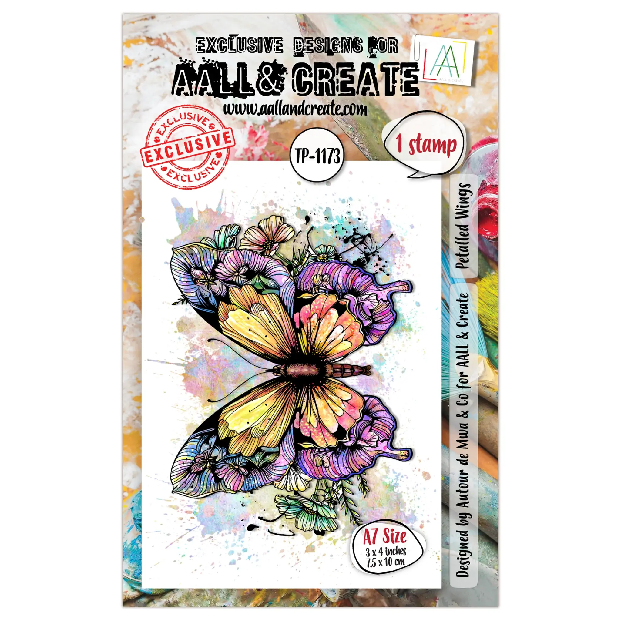 Petalled Wings - A7 Stamp Set By AALL & Create - Craftmania Stock Photo 1