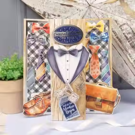 Thumbnail: Delightful Die-Cuts - Dapper Chaps By Hunkydory - Craftmania Stock Photo 4