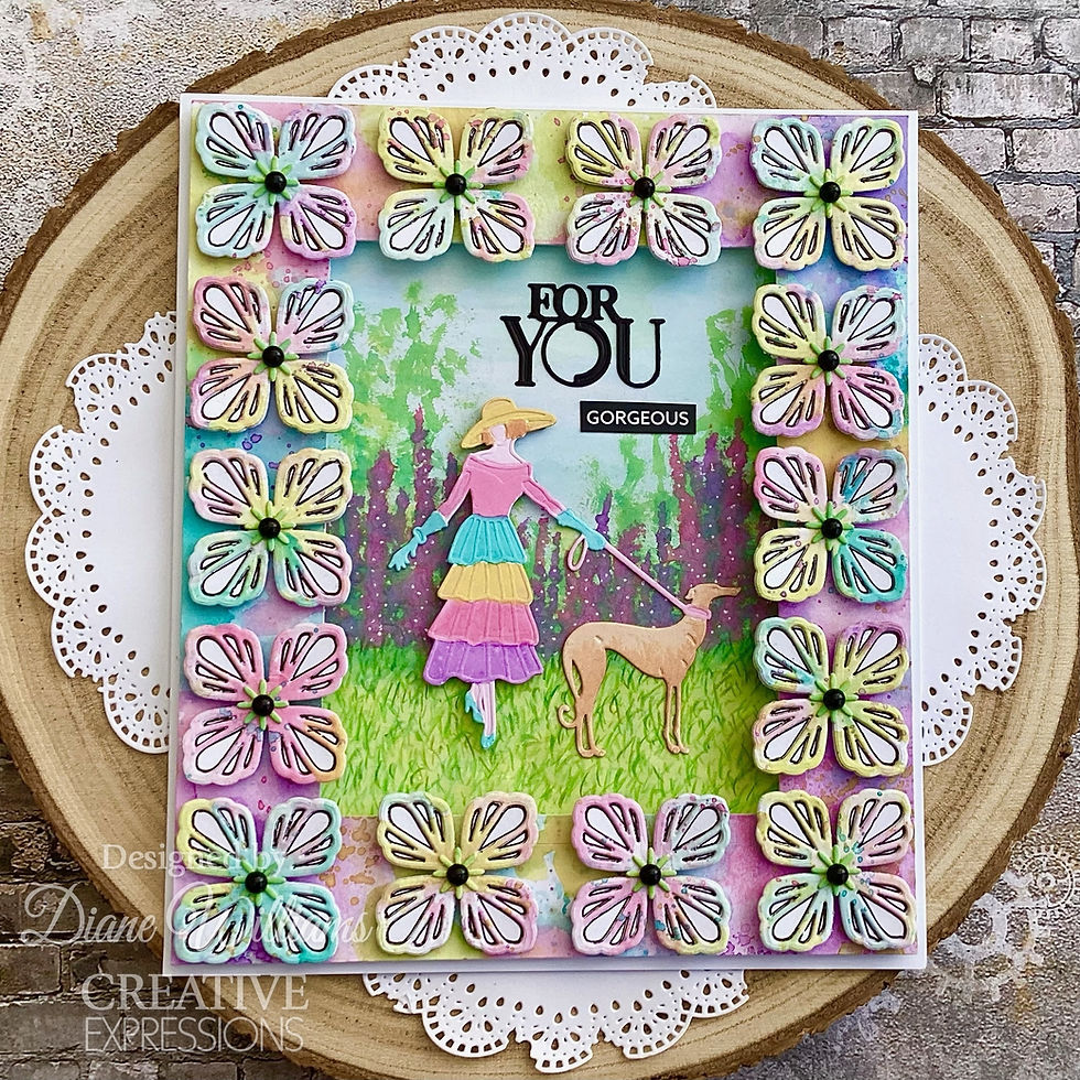 Thumbnail: Floral Extravaganza  Art Deco Collection Craft Die By Sue Wilson