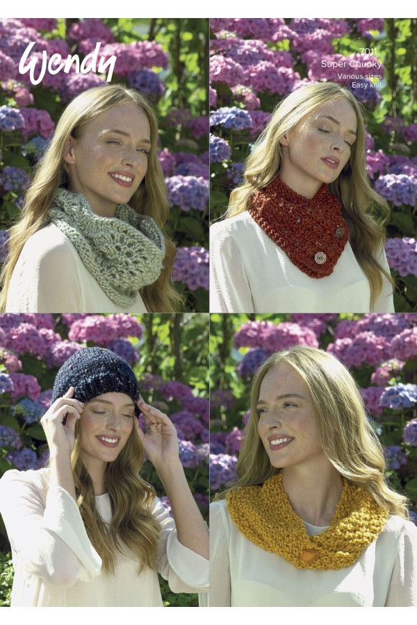 Ladies Cowl Hat and Wrap - Super Chunky Pattern By Wendys - Craftmania Stock Photo 1