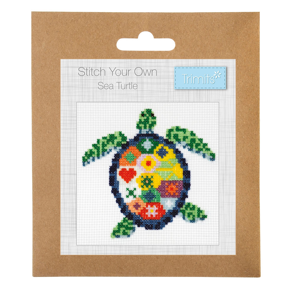 Thumbnail: Sea Turtle - Mini Counted Cross Stitch Kit By Trimits - Craftmania Stock Photo 1