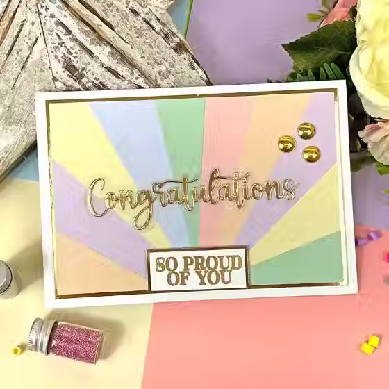 Thumbnail: Congratulations  - Everyday Greetings - Moonstone Combos By Hunkydory - Craftmania Stock Photo 5