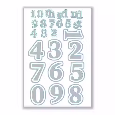 Hazel's Numbers Medley Die Set By Julie Hickey - Craftmania Stock Photo 1