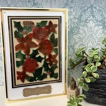 Pierced Christmas Roses - Craft Die By Jamie Rodgers - Craftmania Stock Photo 2