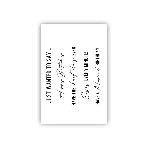 Birthday Sentiments A7 Stamp Set By Sweet Huni Designs - Craftmania Stock Photo  1