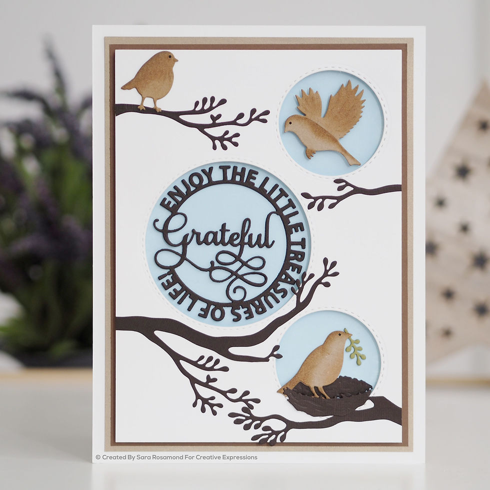 Grateful Circle Sayings Die By Sue Wilson Craftmania Stock Photo2