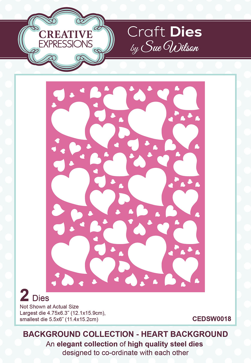Heart Background – Craft Dies by Sue Wilson - Creative Expressions