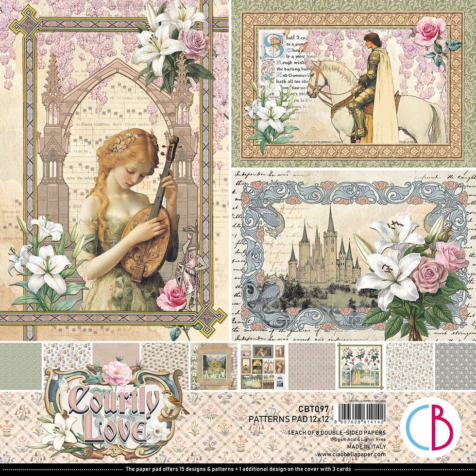 Courtly Love 12"x12" Patterns Pad By Ciao Bella - Craftmania Stock Photo 1
