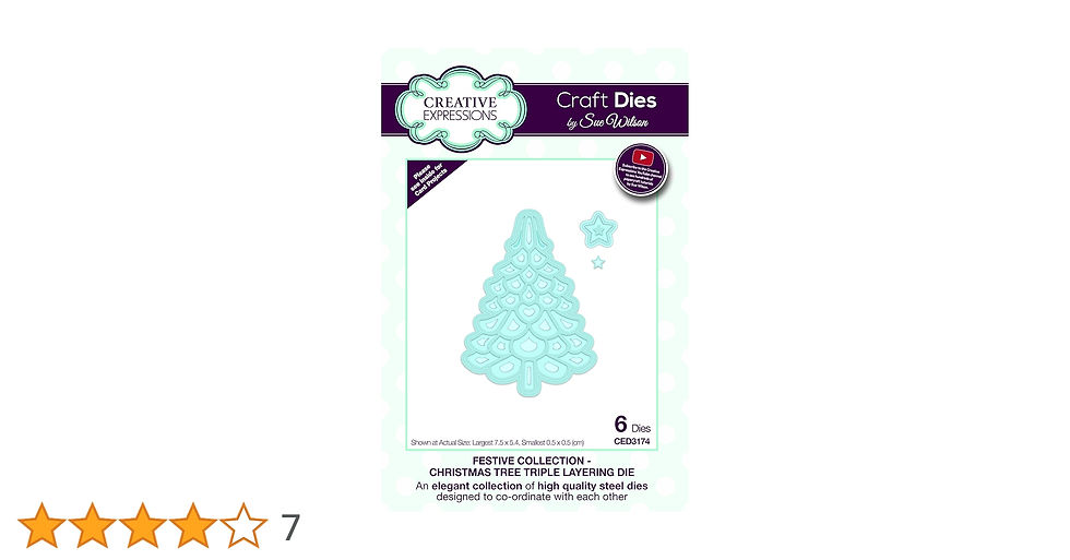 Christmas Tree Triple Layering Die – Festive Collection By Sue Wilson - Craftmania Stock Photo 1