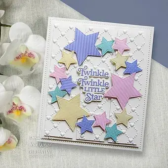 Twinkle Twinkle Little Star - Mini Shadowed Die By Sue Wilson - Craftmania Stock Photo 2
