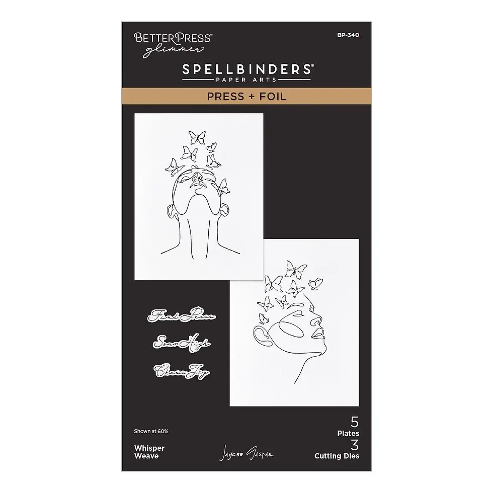 Whisper Weave Press + Foil Plate & Die Set by Jaycee Gaspar By Spellbinders - Craftmania Stock Photo 1