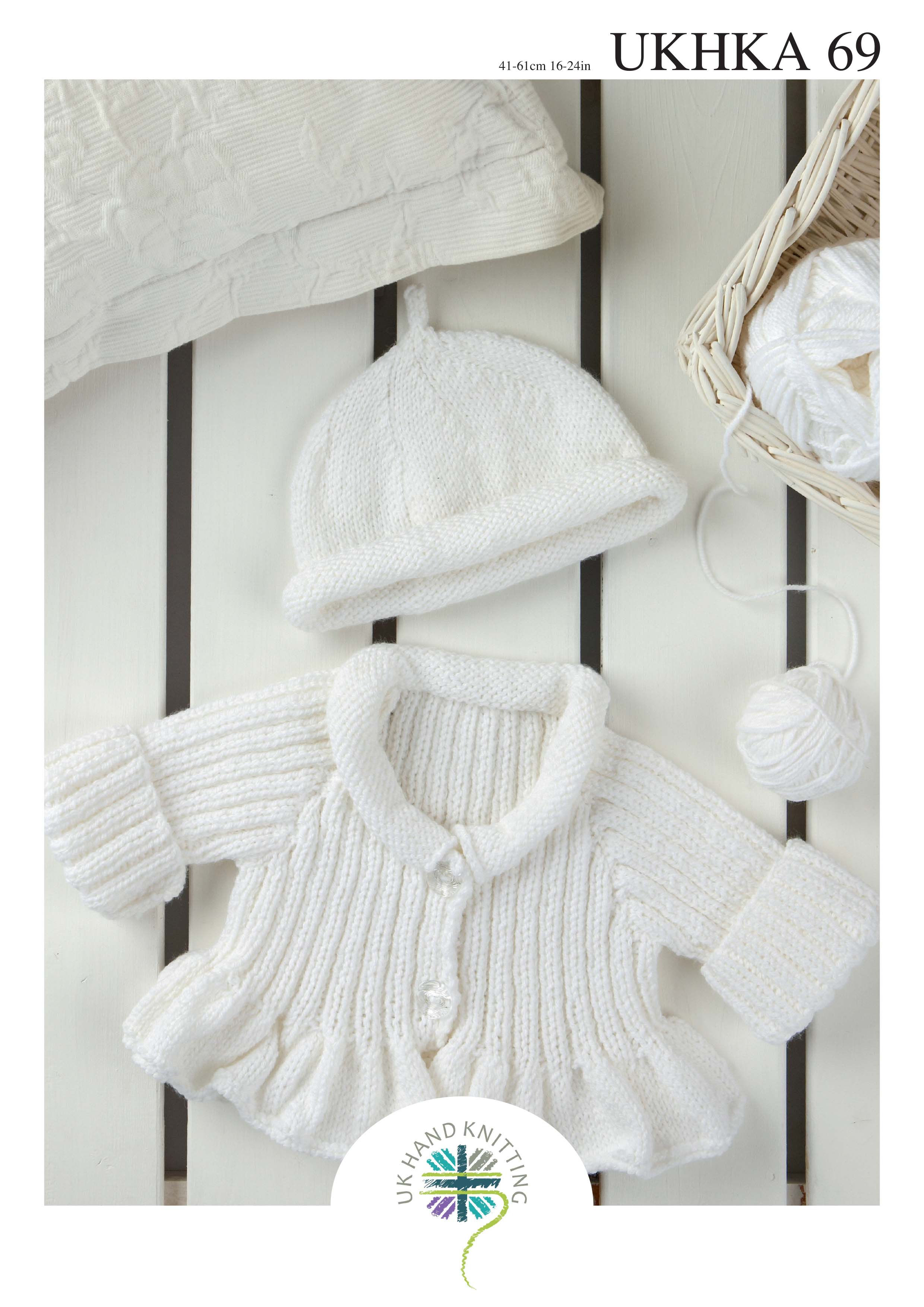 Baby/childs  Ribbed Cardigan and Hat  Double Knitting Pattern By Ukhka - Craftmania Stock Photo 1