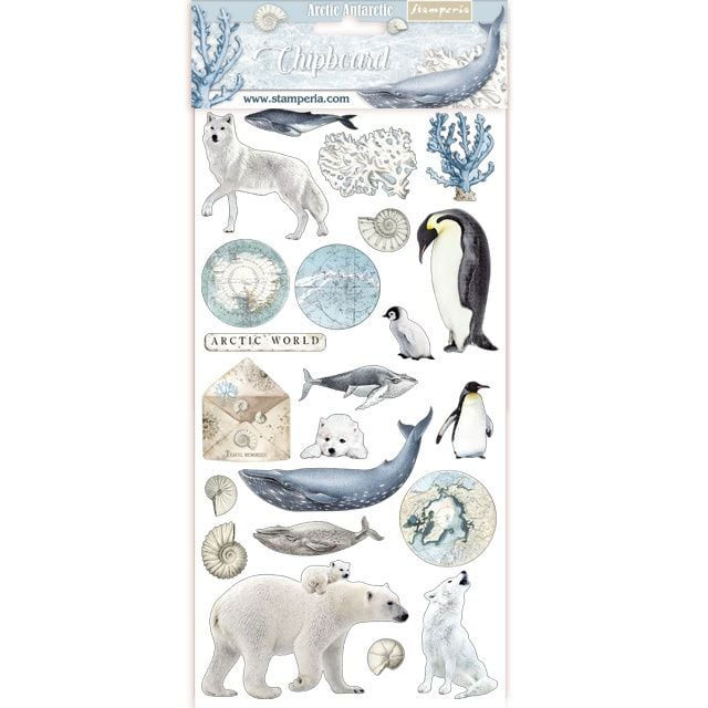 Arctic Antarctic Chipboard By Stamperia  - Craftmania Stock Photo 1