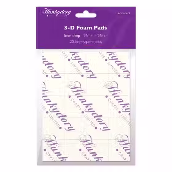 Foam Pads - 1mm Deep - Size 24mm x 24mm By Hunkydory  - Craftmania Stock Photo 1