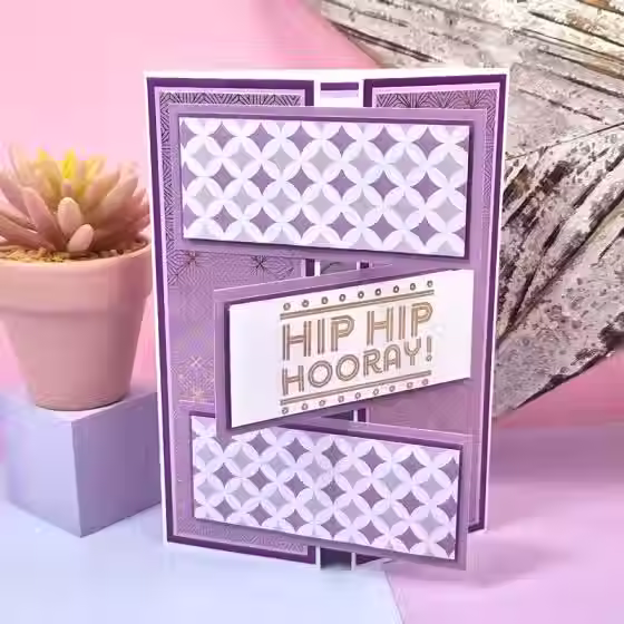 Thumbnail: Mat & Layer Paper Pads - Purple Tones - Rich Gold By Hunkydory - Craftmania Stock Photo 4