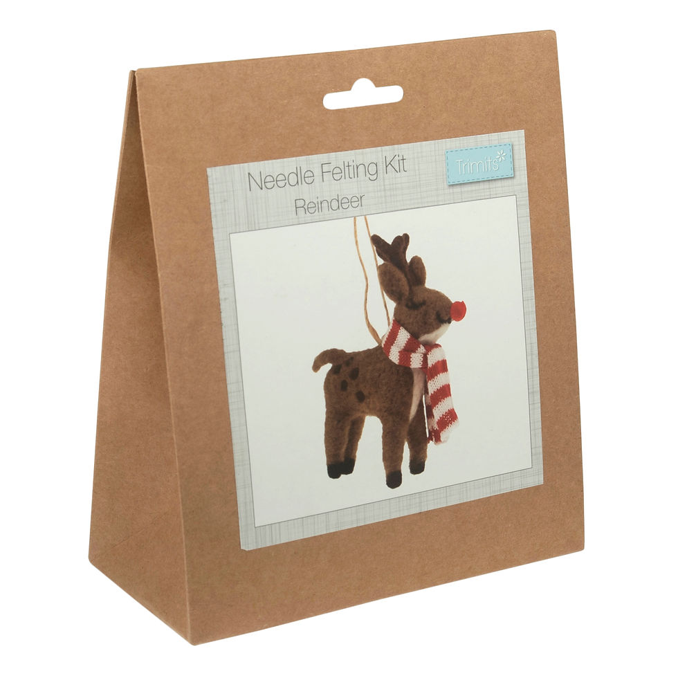 Reindeer with Scarf - Needle Felting Kit By Trimits - Craftmania Stock Photo 1