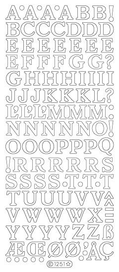 Alphabet - Silver Peel Off By Starform - Craftmania Stock Photo 1