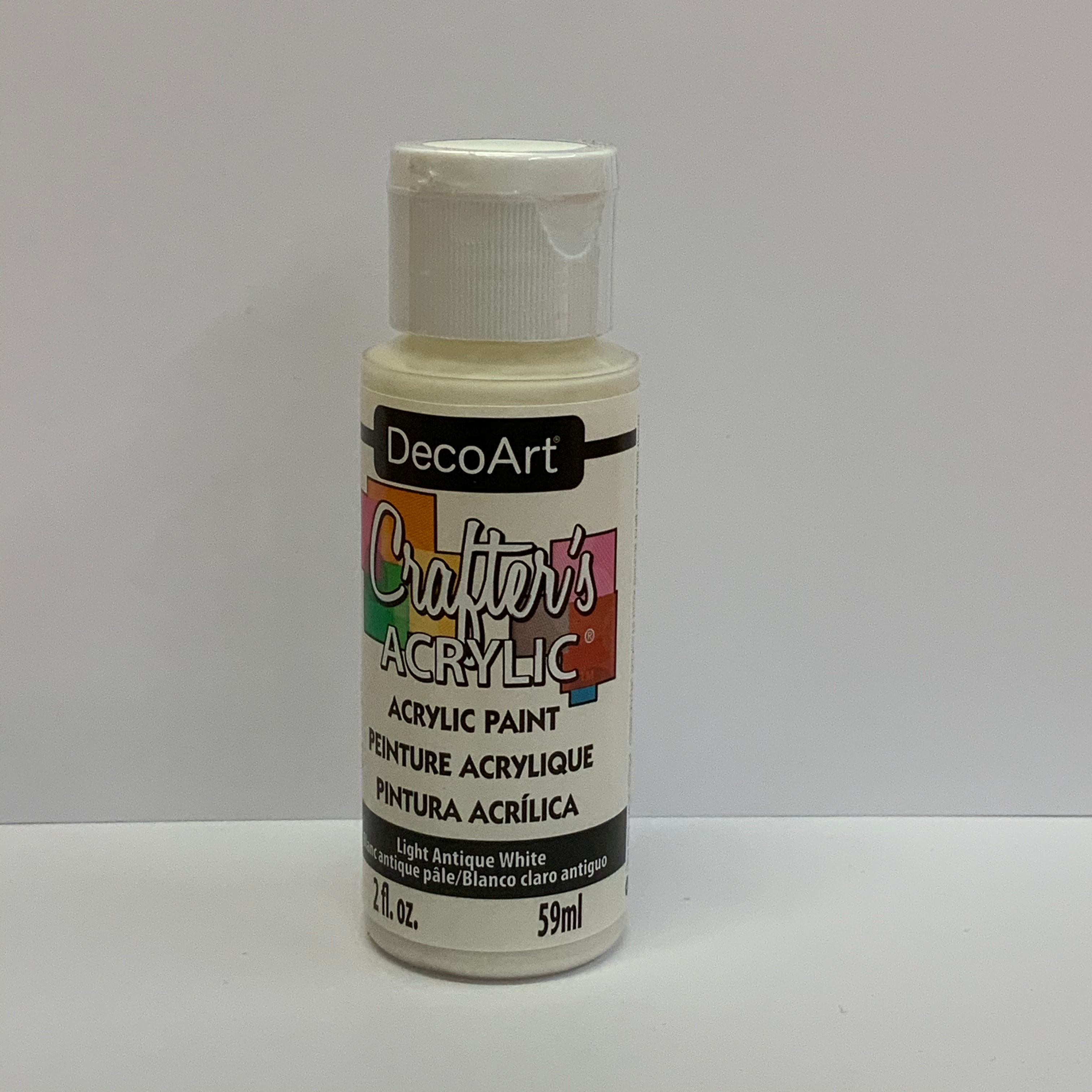 Light Antique White - Crafters Acrylic By DecoArt - Craftmania Stock Photo 1