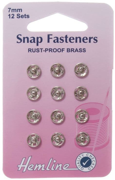 Snap Fasteners - Sew On - 7mm - Craftmania Stock Photo