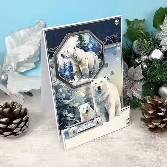 Thumbnail: Polar Bear Wishes Luxury Topper Set By Hunkydory - Craftmania Stock Photo 5