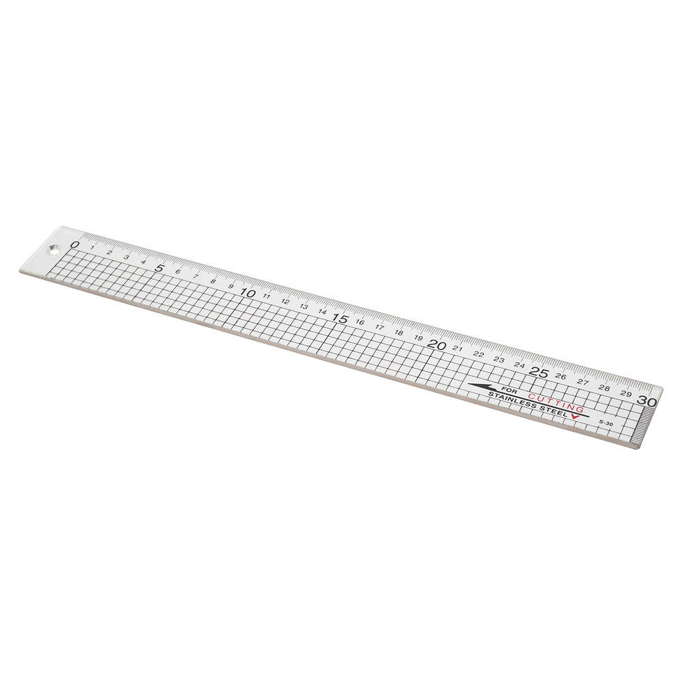 Ruler - Acrylic with Stainless Steel Edge By Trimits - Craftmania Stock Photo 1