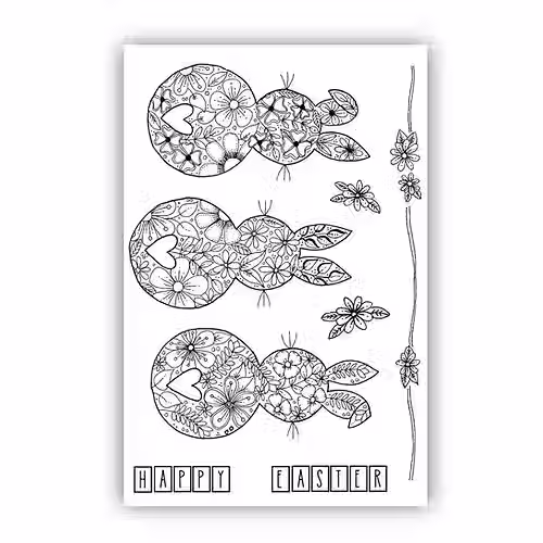 Bunnies Galore A6 Stamp Set - Craftmania Stock Photo 1