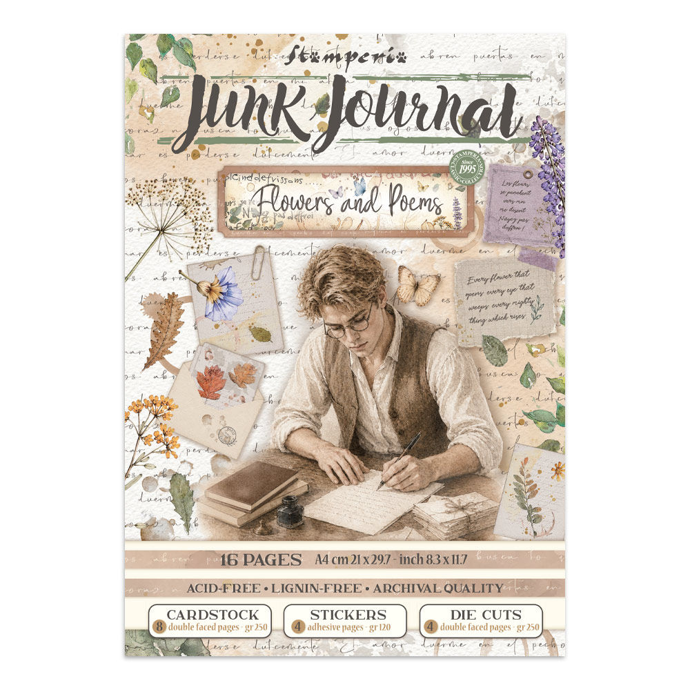 Flowers and Poems - Junk Journal By Stamperia - Craftmania Stock Photo 1