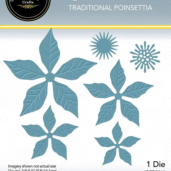 Traditional Poinsettia Craft Die - Florist Collection By Jamie Rodgers Crafts