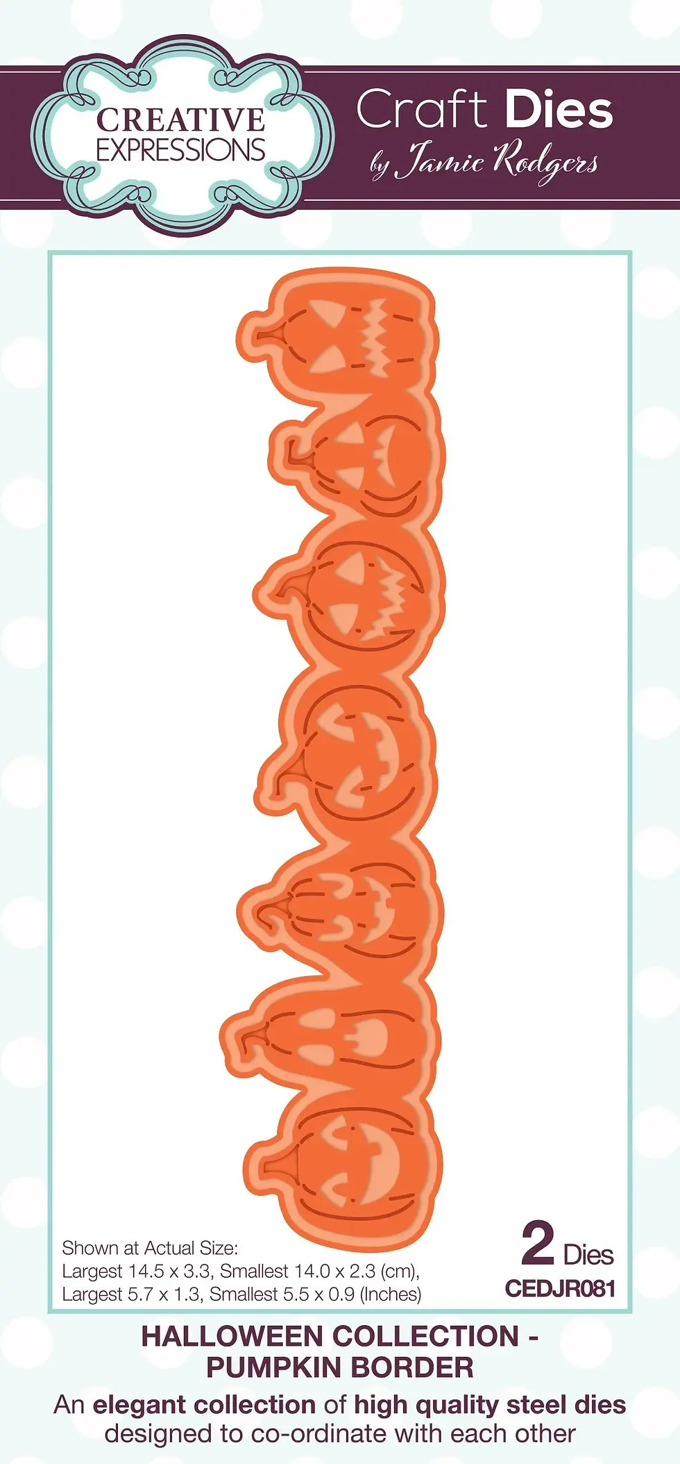 Halloween Pumpkin Border Craft Die By Jamie Rodgers - Craftmania Stock Photo 1