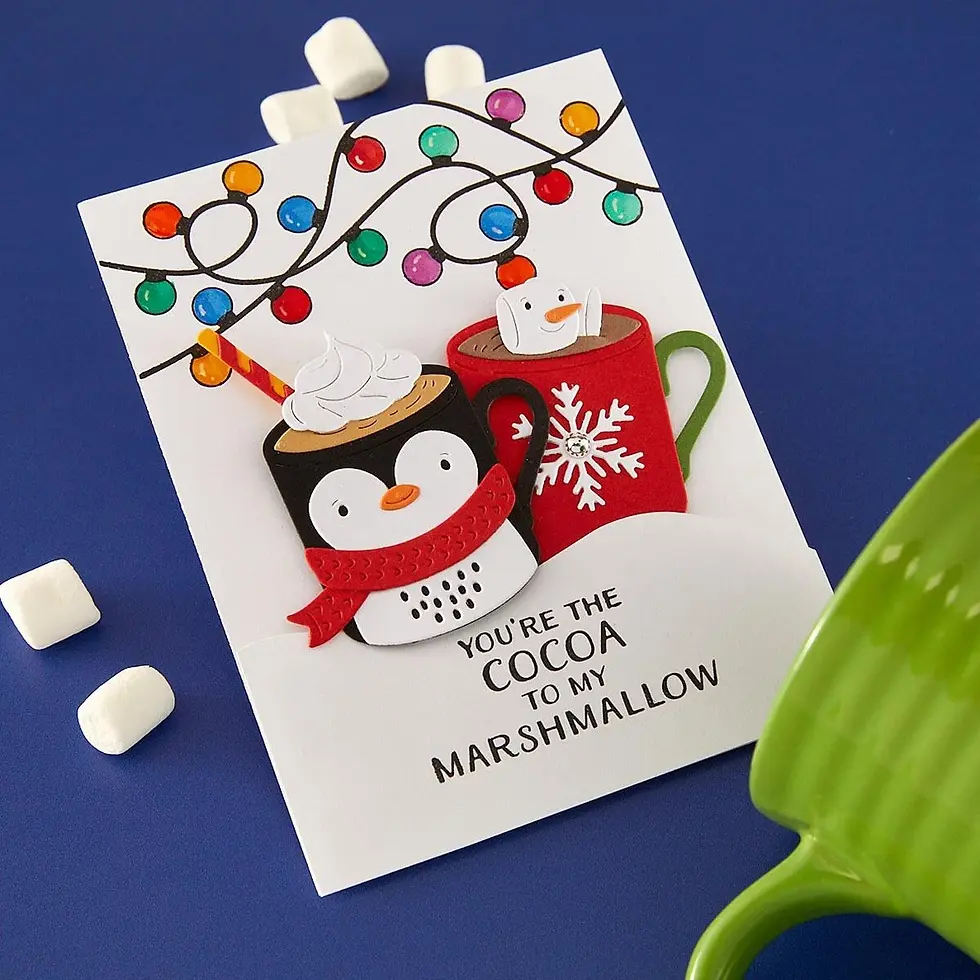 Thumbnail: Mugs and Kisses Sentiments Clear Stamp Set By Spellbinders