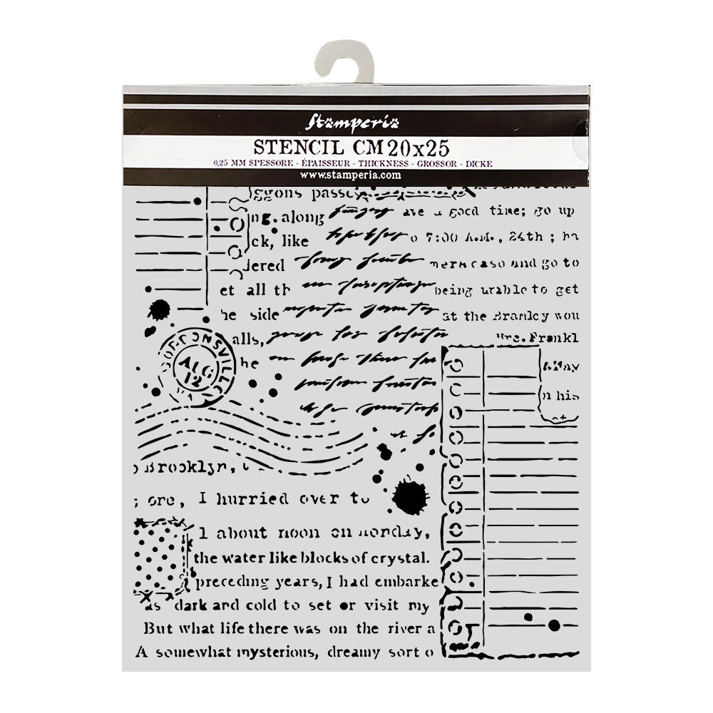 Cozy Family Letters Stencil (20x25cm) By Stamperia - Craftmania Stock Photo 1