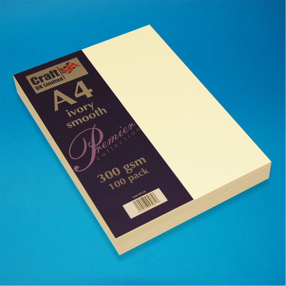 Ivory - Smooth Card - 100 Sheets - A4 - 300gsm