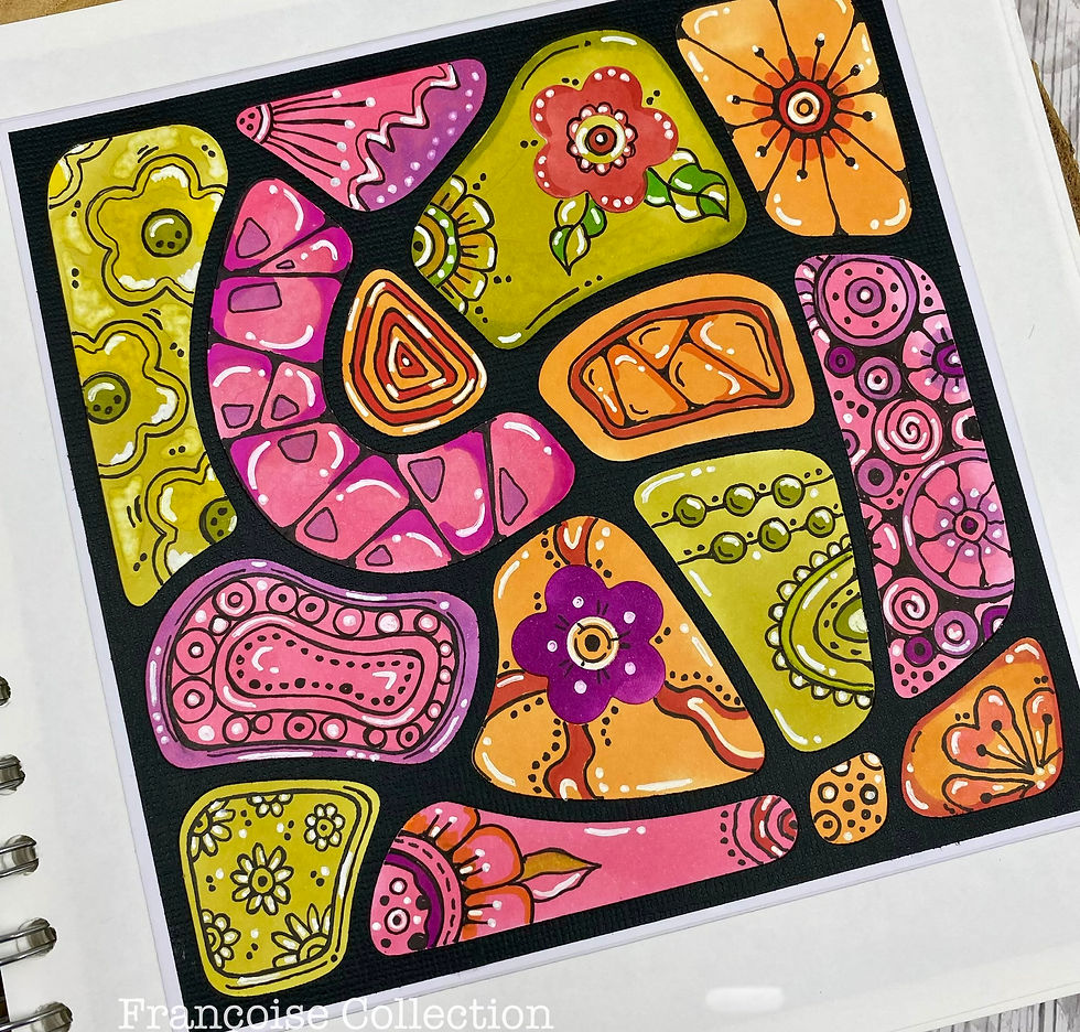 Thumbnail: Woodware Large Doodle Template Two 7x7" Stencil By Françoise Read