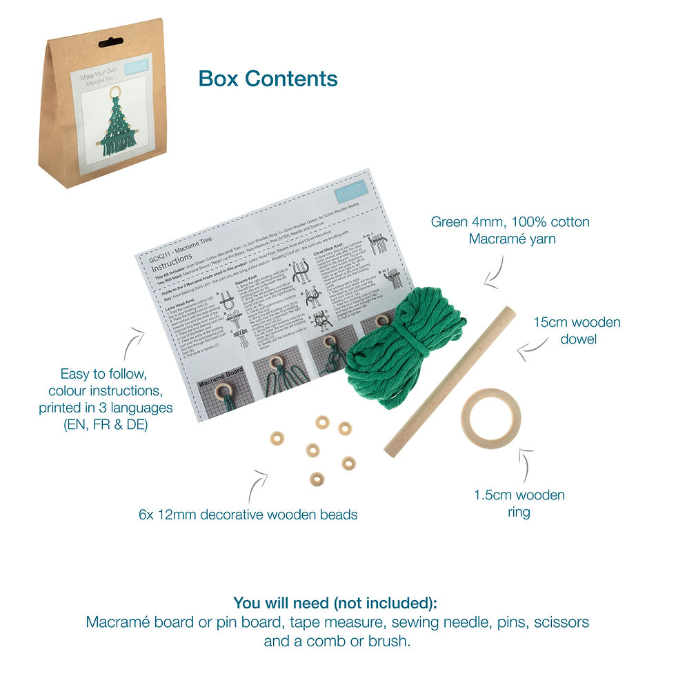 Thumbnail: Tree - Macramé Kit By Trimits - Craftmania Stock Photo 3