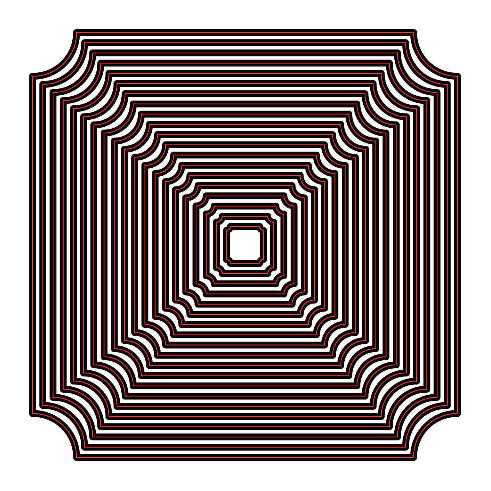 Plain Notched Squares   - Presscut - Craft Die