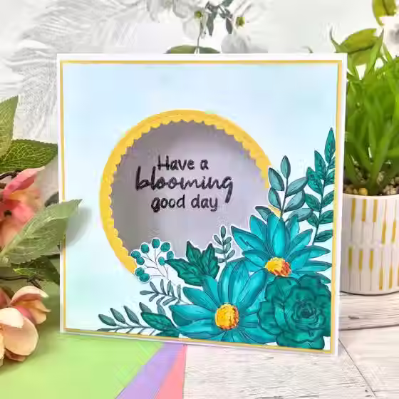 Graceful Floral Corners - For the Love of Stamps By Hunkydory - Craftmania Stock Photo 2