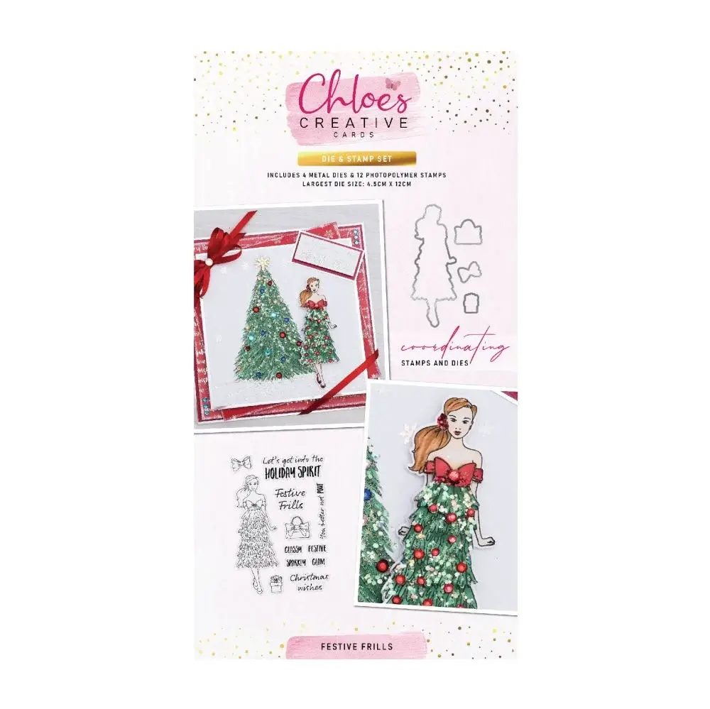Festive Frills - Die & Stamp Set By Chloes Creative Cards - Craftmania Stock Photo 1