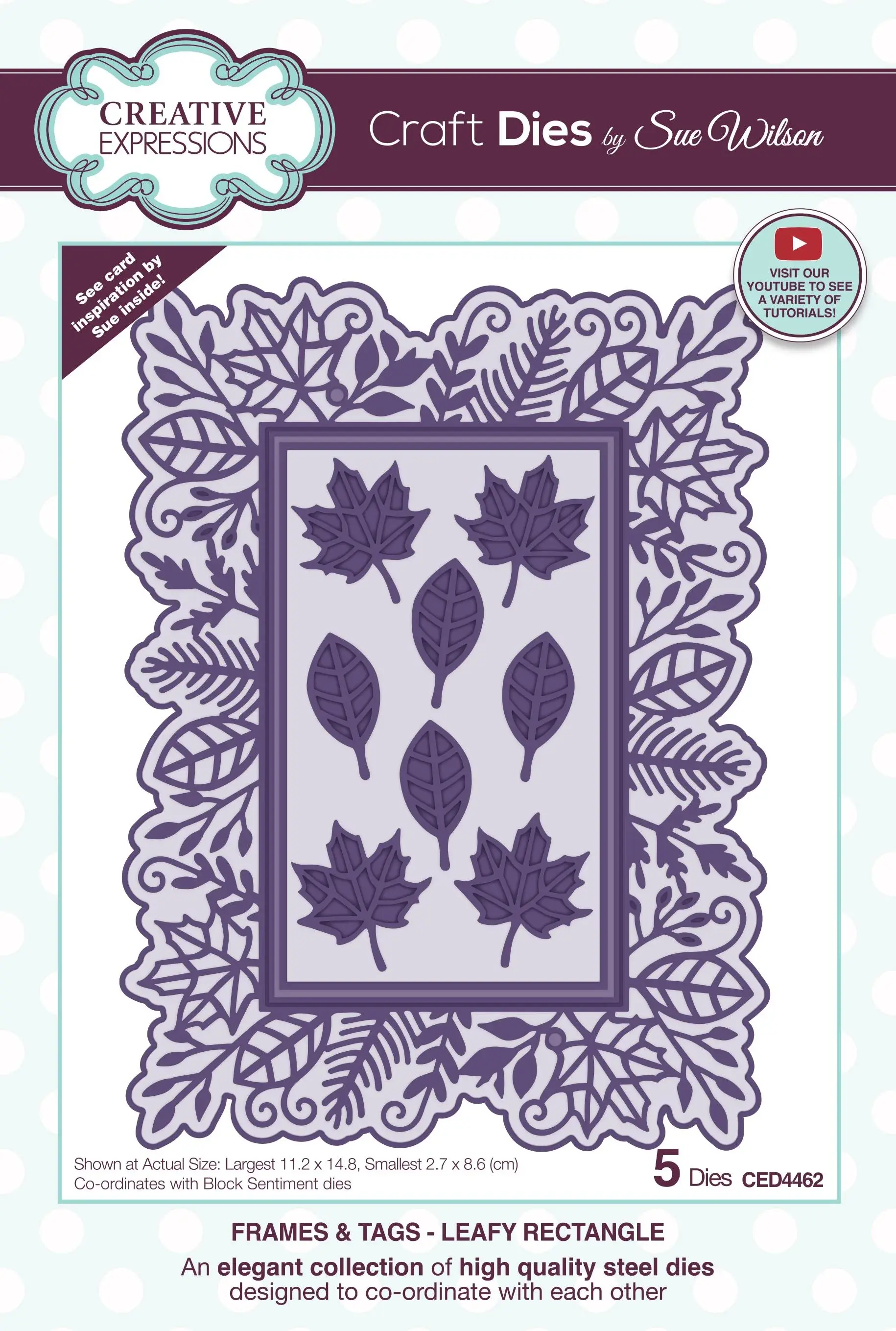 Leafy Rectangle - Craft Dies by Sue Wilson - Craftmania Stock photo 1