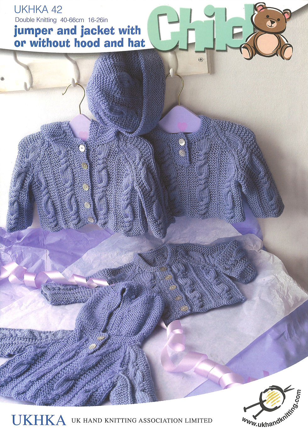 Baby/Childs  Jumper Jacket and Hat - Double Knitting Pattern By Ukhka