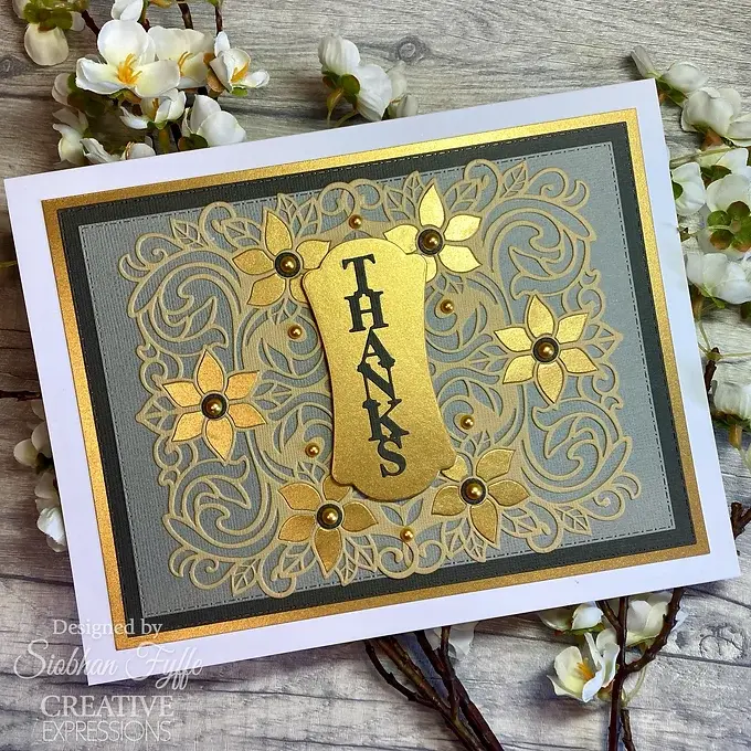 Thumbnail: Floral Melody Cover Plate  Craft Die - Frames And Tags Collection By Sue Wilson - Craftmania Stock Photo 4