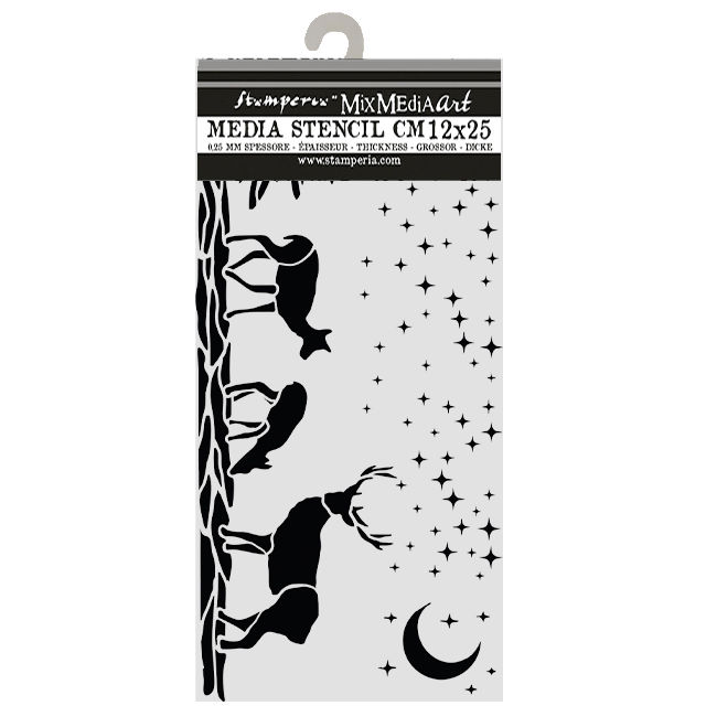 Classic Christmas - Deer Stencil (12x25cm) By Stamperia