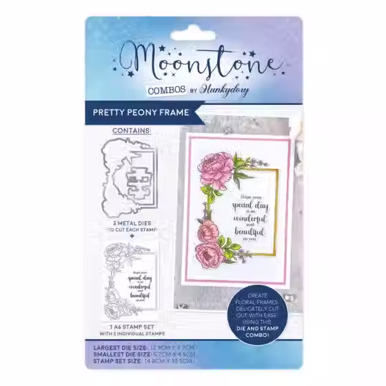 Pretty Peony Frame - Moonstone Combos By Hunkydory - Craftmania Stock Photo 1