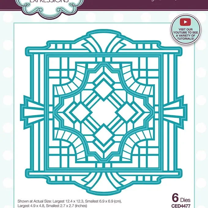Ornate Tile Craft Die - Art Deco Collection By Sue Wilson