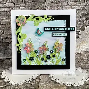 Thumbnail: Cherry Blossom Flower & Flourish Corner - Craft Die By Jamie Rodgers - Craftmania Stock Photo 4