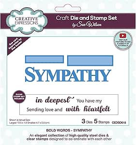 Sympathy - Stamp and Die Set By Sue Wilson - Craftmania Stock Photo 1