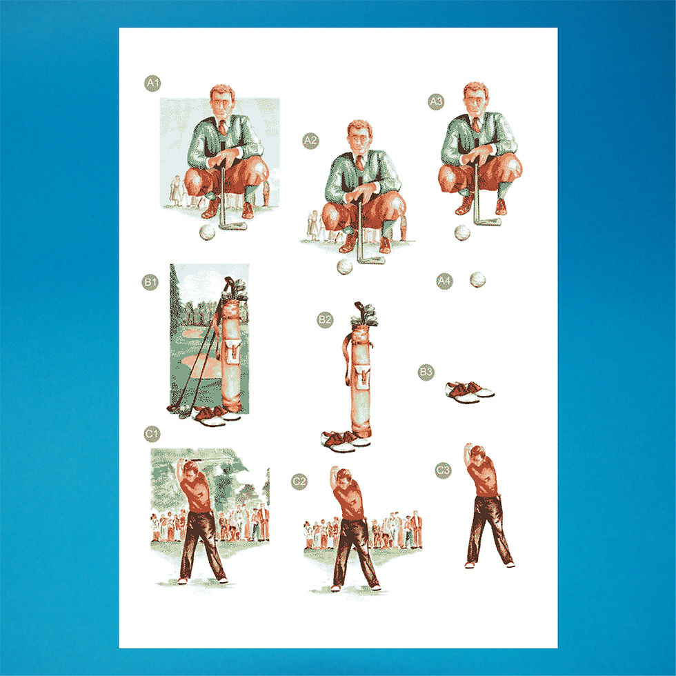 Golf - Die Cut Decoupage By Card Craft UK - Craftmania Stock Photo 1
