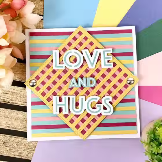 Thumbnail: Square Striped Panel - Moonstone Dies By Hunkydory - Craftmania Stock Photo 3