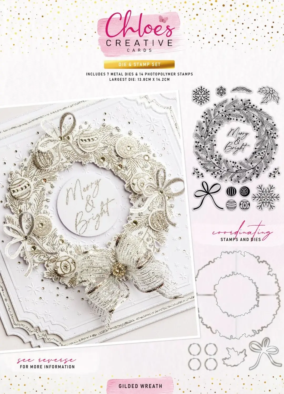 Gilded Wreath - Die & Stamp set By Chloe's Creative Cards - Craftmania Stock Photo 1